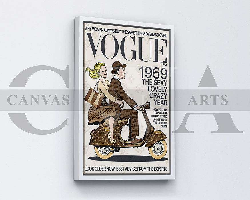 Vogue July 1969 Canvas Wall Art Louis Vuitton Canvas Print