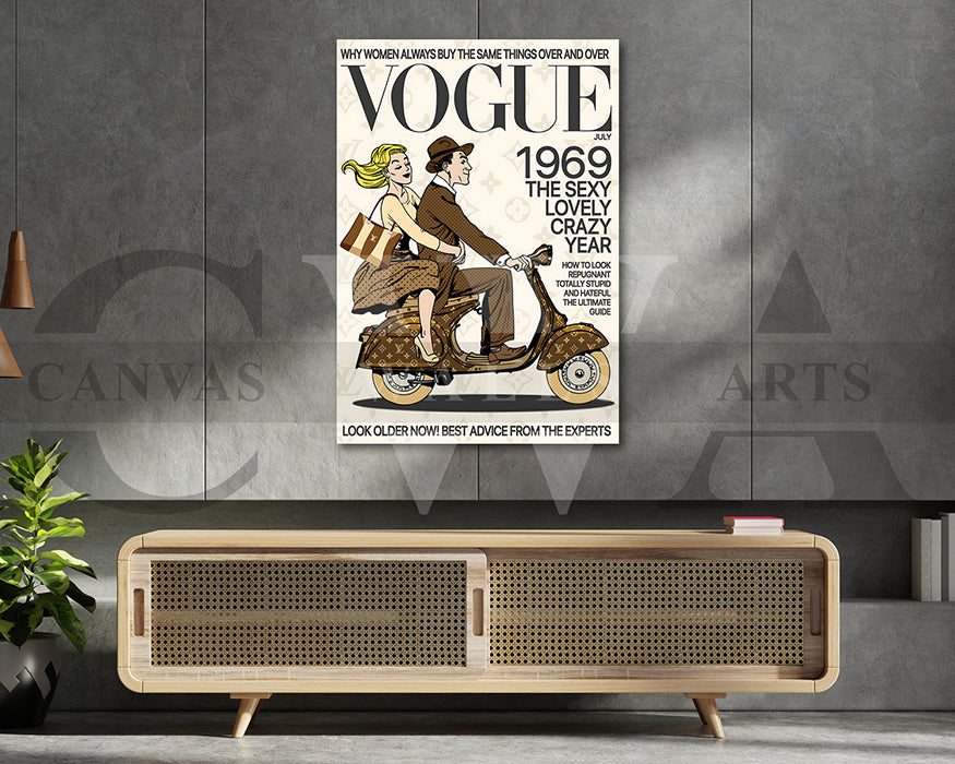 Vogue July 1969 Canvas Wall Art Louis Vuitton Canvas Print