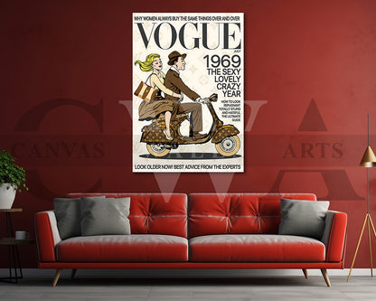 Vogue July 1969 Canvas Wall Art Louis Vuitton Canvas Print