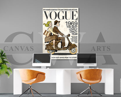 Vogue July 1969 Canvas Wall Art Louis Vuitton Canvas Print