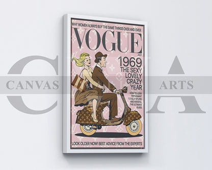 Vogue July 1969 Canvas Wall Art