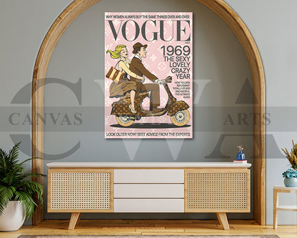 Vogue July 1969 Canvas Wall Art