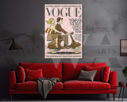 Vogue July 1969 Canvas Wall Art