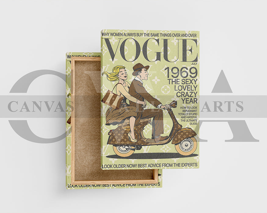 Vogue July 1969 Canvas Wall Print