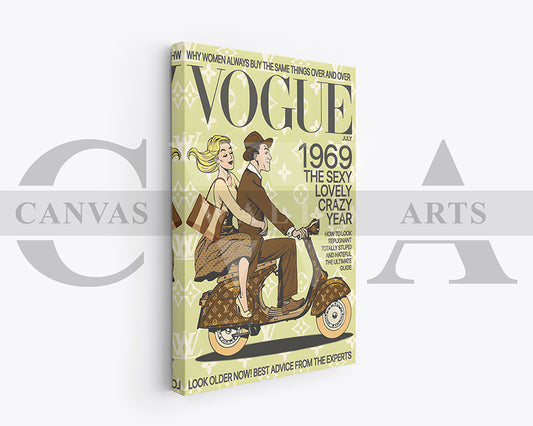 Vogue July 1969 Canvas Wall Print