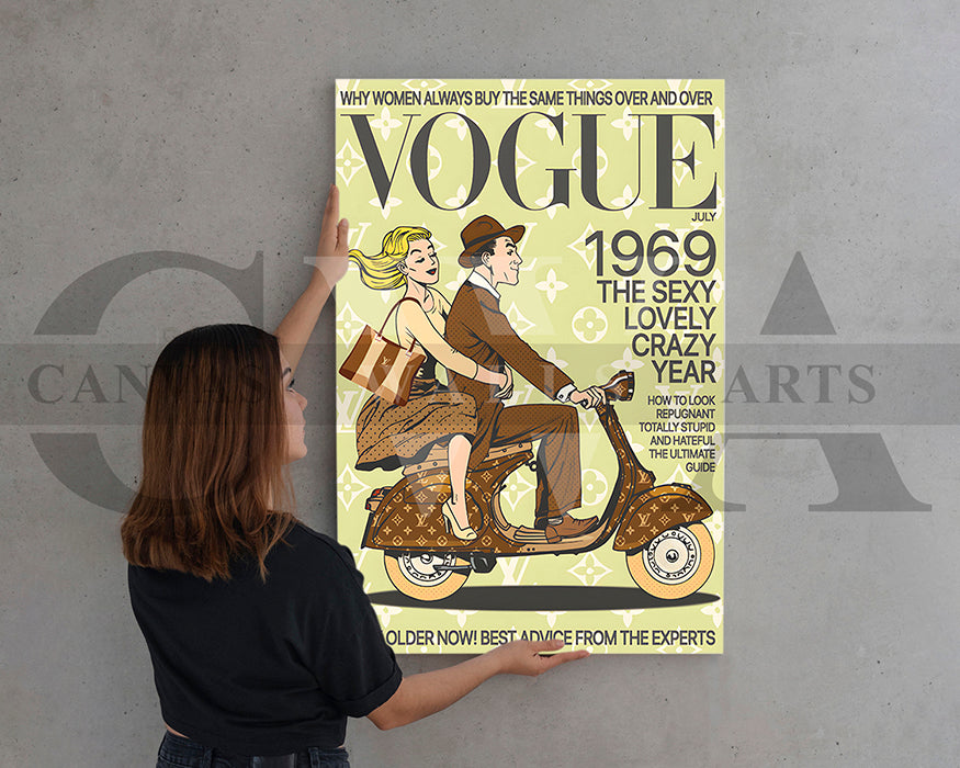 Vogue July 1969 Canvas Wall Print