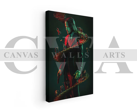 Wick Is Pain Canvas Wall Art
