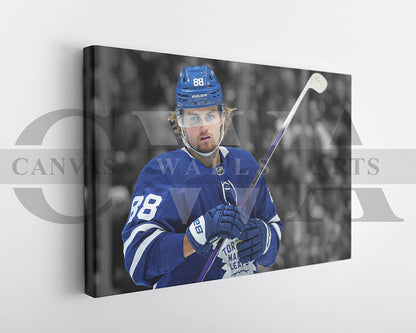 William Nylander Black & White Canvas Art Ice hockey Canvas Wall Art