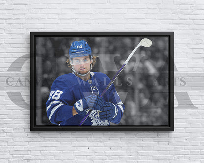 William Nylander Black & White Canvas Art Ice hockey Canvas Wall Art