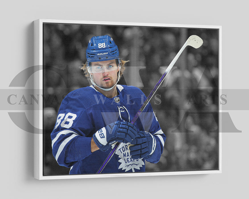 William Nylander Black & White Canvas Art Ice hockey Canvas Wall Art