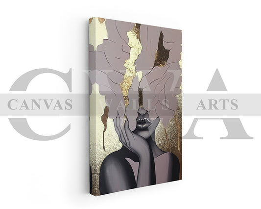 Woman Abstract Painting Canvas Print