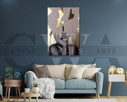 Woman Abstract Painting Canvas Print