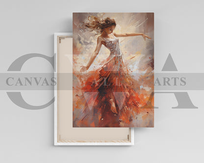 Woman Painting Canvas Art Print