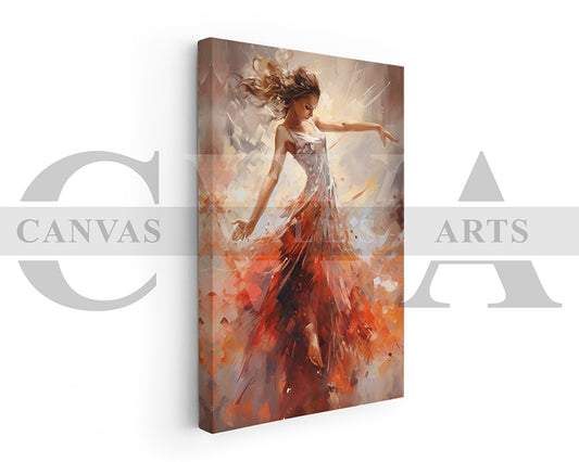 Woman Painting Canvas Art Print