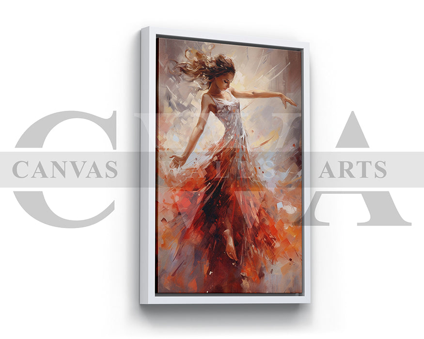 Woman Painting Canvas Art Print