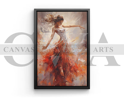 Woman Painting Canvas Art Print