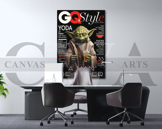 Yoda A Man Of Power Canvas Wall Art