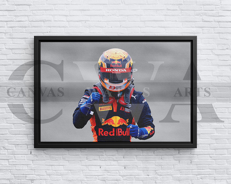 Yuki Tsunoda Black & White Canvas Art F1 Canvas Wall Art
