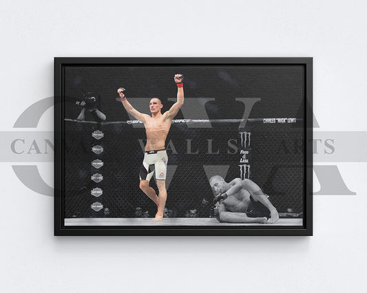 Sean Strickland Black & White Canvas Art MMA Canvas Wall Art